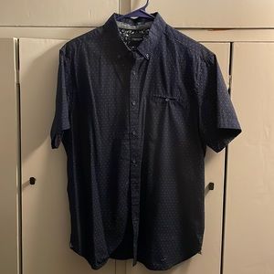 Denim & flower sizeL shirt